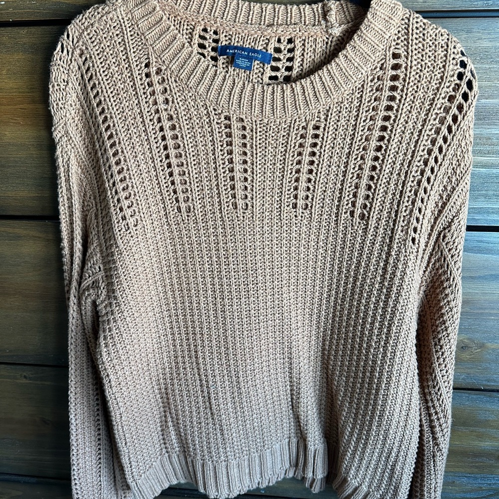 American Eagle Outfitters orange Knit Crew Neck Sweater